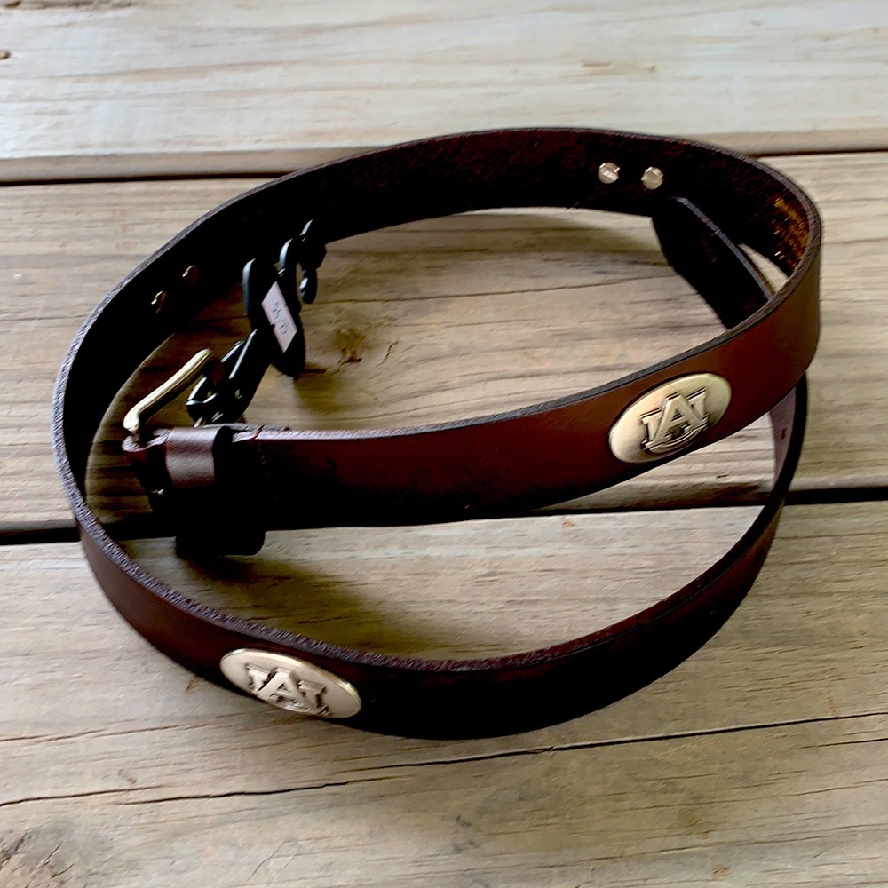 University of Auburn Leather Belt